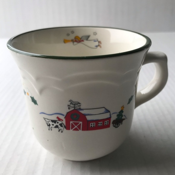 Set Of 2 Pfaltzgraff “Snow Village” Cups And Saucers 10 1/2 Oz. - Picture 3 of 11